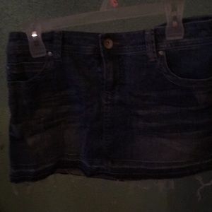 Blue jean mini skirt